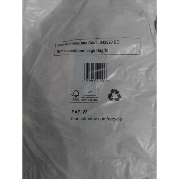 * Nwt LEGO Harry Potter Plush Hagrid LEGO Wizarding World - Picture 3 of 3